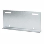 Custom zinc-plated sheet metal license plate mounting bracket with slotted holes